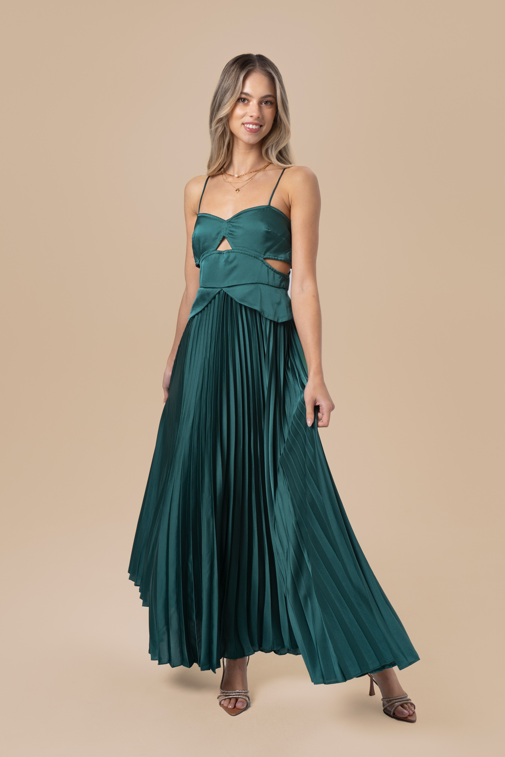 April Vintage Glam Midi Dress