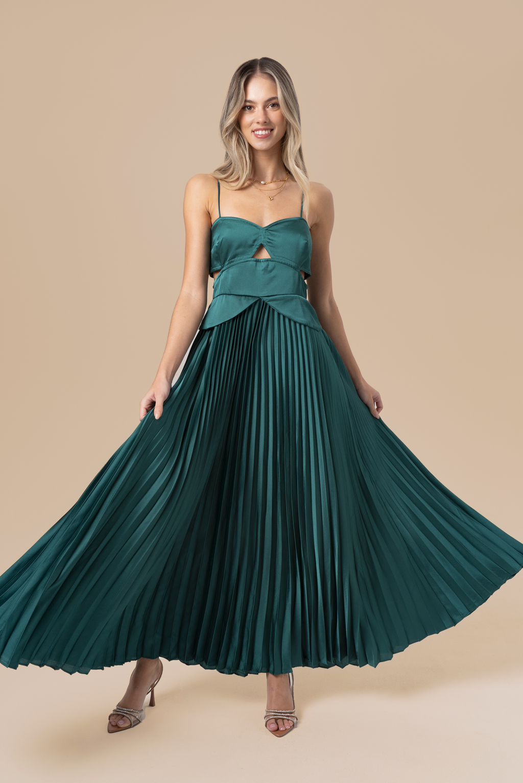 April Vintage Glam Midi Dress