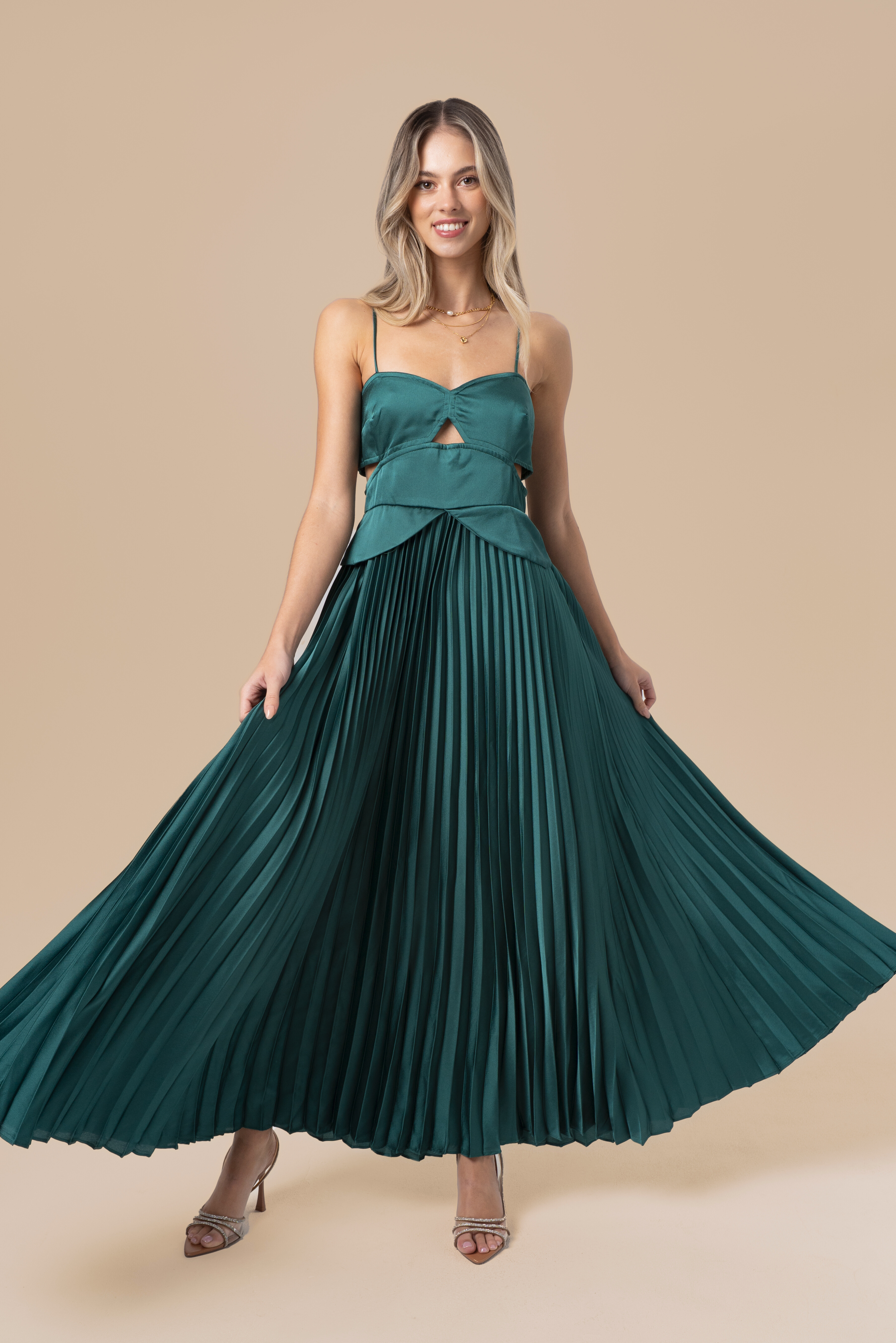 April Vintage Glam Midi Dress