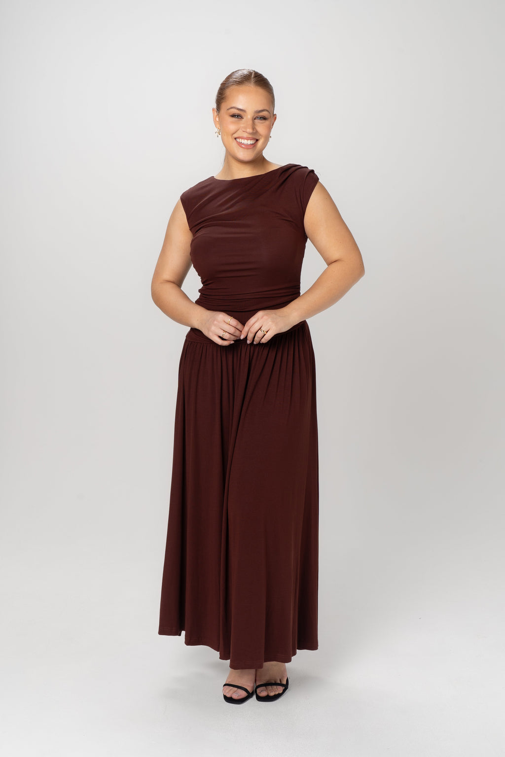 Niamh Asymmetrical Drop Waist Maxi Dress